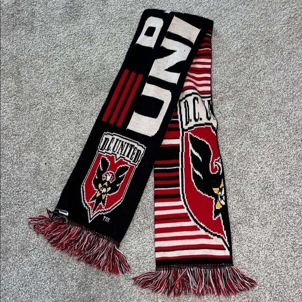 Black Red adidas MLS DC United special supporter famous soccer futbol scarf